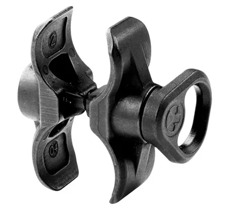 Magpul MAG508-BLK Forward Sling Mount made of Steel with Melontie Black Finish for Remington 870; Mossberg 500, 590; Maverick
