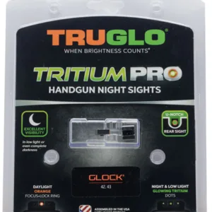 TruGlo TG231MP1C Tritium Pro  Black | Green Tritium Orange Outline Front Sight Green Tritium Rear Sight