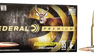 Federal P243BCH1 Premium  243 Win 95 gr Berger Hybrid Hunter 20 Per Box 10 Cs