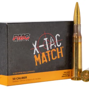 PMC 50XM X-Tac Match  50 BMG 740 gr Solid Brass (SB) 10 Per Box/ 20 Cs