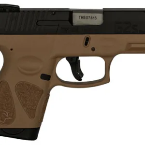Taurus 1G2S931T G2S  9mm Luger 7+1 3.26" Stainless Steel Barrel, Tan Polymer Frame w/Picatinny Acc. Rail, Matte Black Steel Slide, Restrike Capability, Manual Safety