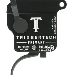 TriggerTech R70SBB14TBC Primary  Single-Stage Traditional Curved Trigger with 1.50-4 lbs Draw Weight for Remington 700 Right