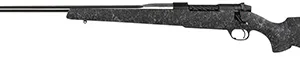 Weatherby MAM01N300WL8B Mark V Accumark 300 Wthby Mag Caliber with 3+1 Capacity, 26" Barrel, Graphite Black Cerakote Metal Finish & Gray Webbed Black Fixed Monte Carlo Stock Left Hand (Full Size)