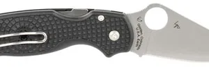 Spyderco C223PBK Para 3 Lightweight 2.92" Folding Clip Point Plain CTS BD1 SS Blade FRN Black Includes Pocket Clip