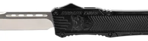 CobraTec Knives LBCTK1LTNS CTK-1  Large 3.25" OTF Tanto Plain D2 Steel Blade/Black Aluminum Handle Features Glass Breaker Includes Pocket Clip