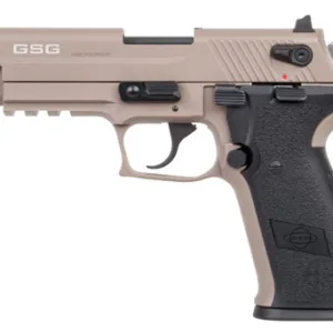 GSG GERG2210FFT FireFly  22 LR 10+1 4" Tan Steel Barrel, Serrated Slide, Zinc Alloy w/Accessory Rail Frame, Black Polymer Grip