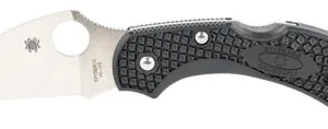Spyderco C28FPWCBK2 Dragonfly 2 Lightweight 2.28" Folding Wharncliffe Plain VG-10 SS Blade Black Bi-Directional Texturing FRN Handle Includes Pocket Clip
