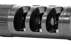 GrovTec US Inc GTHM315 G-Comp Muzzle Compensator Black Nitride Steel with 1/2"-28 tpi Threads for 223 Cal