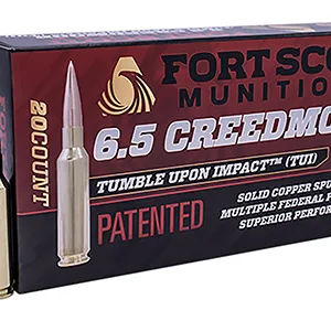 Fort Scott Munitions 65CM130SCV2 Tumble Upon Impact (TUI) Rifle 6.5 Creedmoor 130 gr Solid Copper Spun 20 Per Box 10 Cs