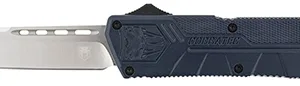 CobraTec Knives NYCTLWTNS Lightweight  3.25" OTF Tanto Plain D2 Steel Blade/NYPD Blue Aluminum Handle Includes Pocket Clip