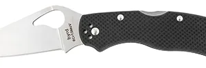 Spyderco BY01GP2 Byrd Harrier 2 3.39" Folding Clip Point Plain 8Cr13MoV SS Blade Black  Textured G10 Handle Includes Pocket Clip