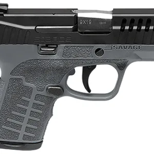 Savage Arms 67011 Stance  9mm Luger 3.20" 7+1/8+1, Gray Polymer Frame, Serrated/Ported Black Nitride Slide, Interchangeable Backstrap, No Manual Safety, Night Sights