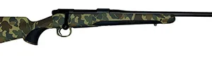 Mauser M18OS65CT M18  6.5 Creedmoor 5+1 22" Black Threaded Barrel Black Steel Old School Camo Fixed with Storage Compartment Stock Right Hand