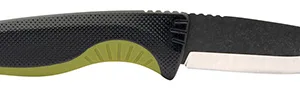 S.O.G SOG17410441 Aegis FX  3.70" Fixed Drop Point Plain Satin 4116 Krupp SS Blade, Black w/Moss Green Accents GRN Handle, Includes Sheath