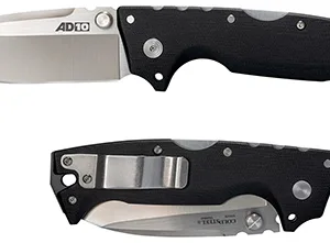 Cold Steel CS28DD AD-10  4" Folding Drop Point Plain S35VN SS Blade/Black G10 Handle Includes Pocket Clip