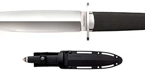 Cold Steel CS-35AA San Mai Tai Pan 7.50" Fixed Spear Point Plain VG-10 San Mai Blade/ Black Textured/Oval Kray-Ex Handle Includes Sheath