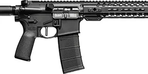 Patriot Ordnance Factory 01801 Minuteman Direct Impingement 5.56x45mm NATO 30+1 10.50", Black, Buffer Tube Stock, Textured Polymer Grip, 3 Prong Flash Hider