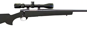 Howa HGP2270B M1500 Hogue 270 Win 5+1 22", Blued Barrel/Rec, Black Fixed Hogue Pillar-Bedded Overmolded Stock, Includes Nikko Stirling 4-12x40mm Scope