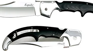 Cold Steel CS62MA Espada  XL 7.50" Folding Clip Point Plain S35VN SS Blade/9.25" Black w/Polished Bolsters G10 Handle Includes Belt Clip