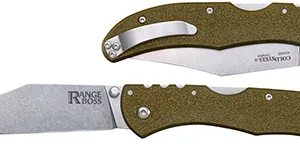 Cold Steel CS20KR7 Range Boss  Folding Clip Point Plain 4034 SS Blade/5.25" OD Green Zy-Ex Handle