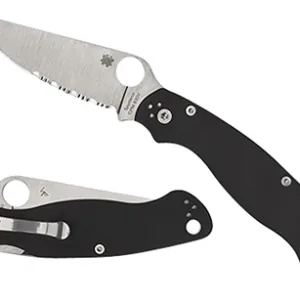 Spyderco C36GP2 Military 2  4" Folding Plain Stonewashed CPM S30V SS Blade/Black Textured G10 Handle Includes Pocket Clip