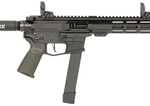 ArmaLite M15PDW40 M-15 PDW 9mm Luger 33+1 8.50", Black, Buffer Tube (No Brace), Muzzle Brake, Magpul Furniture, MOE+ Grip, MBUS Sights (Glock Mag Compatible)