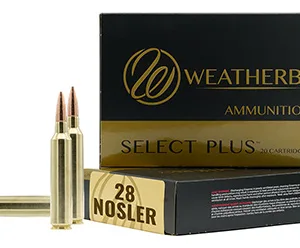 Weatherby M28NS163HCB Select Plus  28 Nosler, 163 gr, 20 Per Box/ 10 Cs
