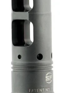 SureFire SFMB3383424 SOCOM Muzzle Brake Black DLC Stainless Steel with 3/4"-24 tpi Threads & 2.60" OAL for 338 Cal AR-Platform