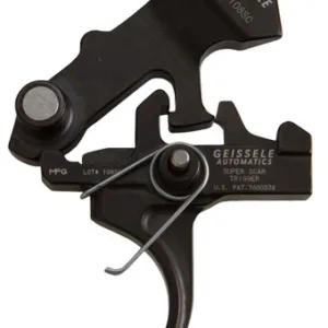 Geissele Automatics 05157 Super Scar  Black Oxide Curved Trigger Two-Stage 3.20-4.60 lbs Draw Weight for FN SCAR