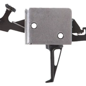 CMC Triggers 93504 Drop-In  Two-Stage Flat Trigger with 2-4 lbs Draw Weight & Black/Silver Finish for AR-15/AR-10