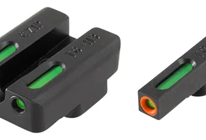 TruGlo TG13CZ1PC TFX Pro  Black | Green Tritium & Fiber Optic Orange Outline Front Sight Green Tritium & Fiber Optic Rear Sight
