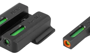 TruGlo TG13MP1PC TFX Pro  Black | Green Tritium & Fiber Optic Orange Outline Front Sight Green Tritium & Fiber Optic Rear Sight