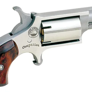 North American Arms 22LRCB Companion  SAO 22 Cal #11 Percussion 1.13" 5 Shot Stainless Steel Rosewood Birdshead Grip