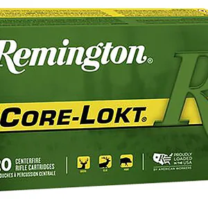Remington Ammunition 21415 Core-Lokt  30-06 Springfield 165 gr Pointed Soft Point Core Lokt 20 Per Box 10 Cs