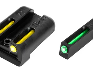 TruGlo TG131ST2Y TFO  Black | Green Tritium & Fiber Optic Front Sight Yellow Tritium & Fiber Optic Rear Sight