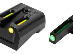 TruGlo TG131KTY TFO  Black | Green Tritium & Fiber Optic Front Sight Yellow Tritium & Fiber Optic Rear Sight