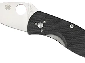 Spyderco C148GP Ambitious  2.25" Folding Drop Point Plain 8Cr13MoV SS Blade Black G10 Handle Includes Pocket Clip