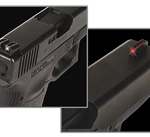 TruGlo TG131S1 Fiber-Optic  Black | Red Fiber Optic Front Sight Green Fiber Optic Rear Sight