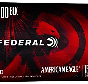 Federal AE300BLK1 American Eagle Rifle 300 Blackout 150 gr Full Metal Jacket Boat Tail 20 Per Box 25 Cs
