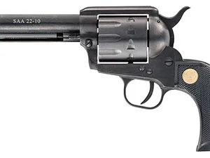 Chiappa Firearms CF340160 SAA 1873  Medium Frame 22 LR 10 Shot, 5.50" Blued Steel Barrel, Blued Steel Frame, Blued Cylinder, Black Plastic Grip, Exposed Hammer