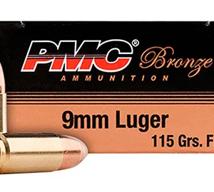 PMC 9ABP Bronze Battle Pack 9mm Luger 115 gr Full Metal Jacket 300 Per Box 3 Cs
