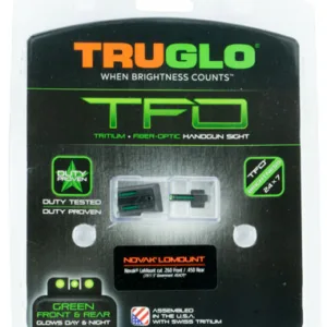 TruGlo TG131NT4 TFO  Black | Green Tritium & Fiber Optic Front Sight Green Tritium & Fiber Optic Rear Sight