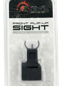 Aim Sports MT200 AR Low Profile Front Flip Up Sight  Black Anodized Low Profile for AR-15