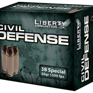 Liberty Ammunition LACD38025 Civil Defense  38 Special 50 gr Lead Free Fragmenting Hollow Point 20 Per Box 50 Cs