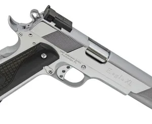 Iver Johnson Arms EAGLEXLC45 1911 Eagle XLC  45 ACP 6" 8+1 High Polished Bright Chrome Long Slide Diamondwood Walnut w/Logo Grip Adjustable Sights