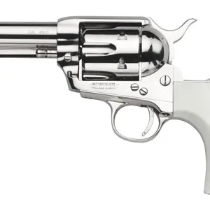 Taylors & Company 200073 1873 Cattleman 357 Mag Caliber with 3.50" Barrel, 6rd Capacity Cylinder, Overall Nickel-Plated Finish Steel & Ivory Birdshead Synthetic Grip