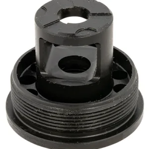 ADVANCED ARMAMENT COMPANY 65011 Flange Indexing Direct-Thread Adapter  5/8"-24 tpi, Muzzle Brake Design, 1-3/8"-24 tpi Socket