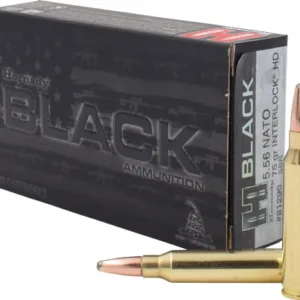 Hornady 81296 Black  5.56x45mm NATO 75 gr InterLock Heavy Duty 20 Per Box/ 10 Cs