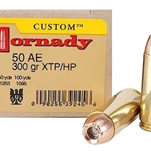 Hornady 9245 Custom  50 AE 300 gr Hornady XTP Hollow Point 20 Per Box 10 Cs