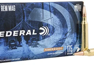 Federal 7RB Power-Shok  7mm Rem Mag 175 gr Jacketed Soft Point 20 Per Box/ 10 Cs
